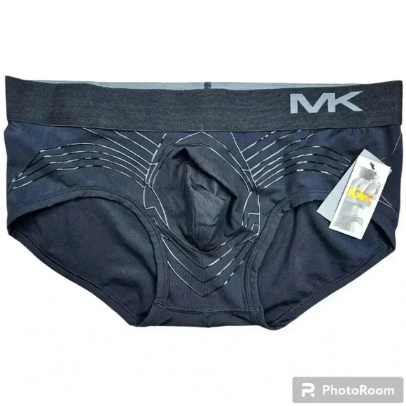 MICHAEL KORS MK PINNACLE LIFT BRIEFS BLACK # S81L001131 SIZE XL NWT - Picture 2 of 8